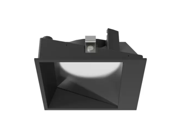 DMF Lighting M4TSLBKFL M-Series 4" Square Wall Wash/Sloped Ceiling Flangeless Trim - Black