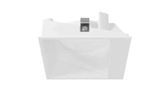 DMF Lighting M4TSLWHFL M-Series 4" Square Wall Wash/Sloped Ceiling Flangeless Trim - White