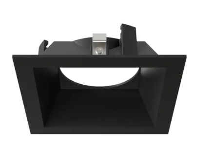 DMF Lighting M4TSQBK M-Series 4" Round on Square Trim, Black