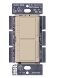 Lutron MA-L3L3-TP Maestro Satin Dual Digital Fade Dimmer, Single Pole, 300W Incandescent/Halogen Per Load, Taupe Finish