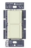 Lutron MA-L3S25-BI Maestro Satin Dual Digital Fade Dimmer & Switch, Single Pole, 2.5A Light/Fan Switch, Biscuit Finish