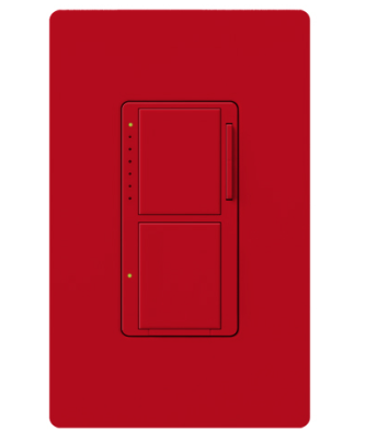 Lutron MA-L3S25-HT Maestro Satin Dual Digital Fade Dimmer & Switch, Single Pole, 2.5A Light/Fan Switch, Hot Finish