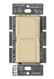 Lutron MA-L3S25-IV Maestro Satin Dual Digital Fade Dimmer & Switch, Single Pole, 2.5A Light/Fan Switch, Ivory Finish