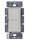 Lutron MA-L3S25-PD Maestro Satin Dual Digital Fade Dimmer and Switch, Single Pole, 2.5A Light/Fan Switch, Palladium Finish