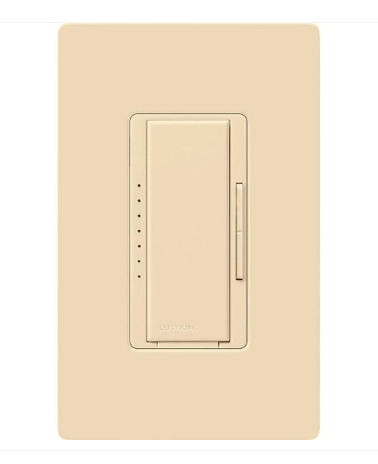 Lutron MA-PRO-IV Maestro Pro LED + Dimmer, Single Pole / 3-Way Multi-Location, Ivory Finish