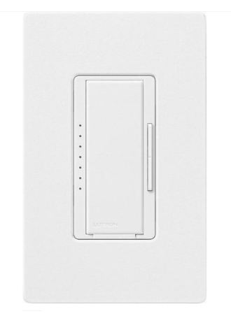 Lutron MA-PRO-SW Maestro Satin PRO LED+ Dimmer, Single Pole/3-Way/Multi-Location, Snow White Finish