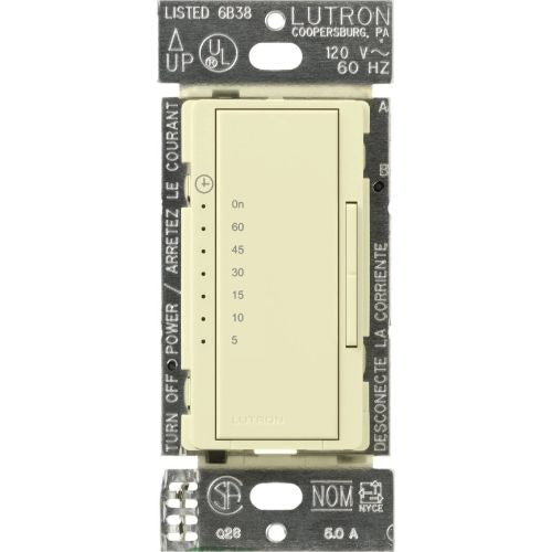 Lutron MA-T51MN-AL Maestro Countdown Timer Control Switch, 5-60 Minutes, 5A Light, 3A Fan, Almond Finish
