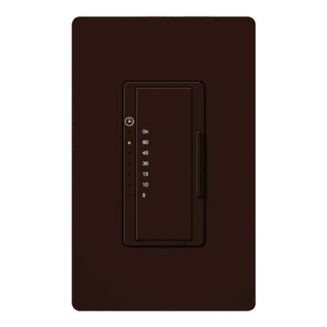 Lutron MA-T51MN-BR Maestro Satin Countdown Timer Control Switch, 5-60 Minutes, 5A Light, 3A Fan, Brown Finish