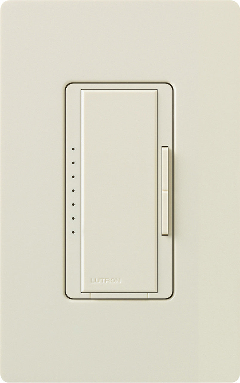 Lutron MAELV-600-LA Maestro Digital Fade Single Pole/Multi-Location Dimmer, 600W Electronic Low Voltage, Light Almond Finish