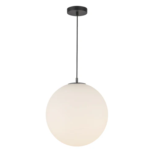 Kuzco Lighting PD43612-BK/OP-5CCT-UNV Marco LED 11.88 inch (196 Inch Wire) Opal Glass Pendant Ceiling Light Black Finish