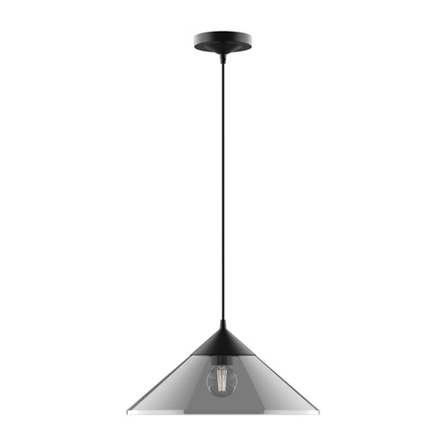 Alora Mood PD521015MBSM Mauer 15-in Pendant Ceiling Light - Finish: Matte Black/Smoked