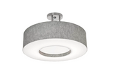 AFX Lighting MCF1932MB-GYSF Montclair 2 Light 12 Inch Drum Semi-Flush Mount In Satin Nickel With White Bottom Acrylic Diffuser