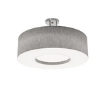 AFX Lighting MCF2432L5AJUD-GYSF 24-in 42W Montclair Semi Flush Mount, 120V-277V, CCT Select, Gray Finish