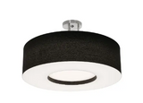 AFX Lighting MCF2432MB-BKSF 24-in 25W Montclair Semi Flush Mount, 3-Light, E26, 120V, Black Finish