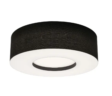 AFX Lighting MCF3044L5AJUD-BK-BB 30-in 60W Montclair Flush Mount w/ Backup, 120V-277V, CCT Select, Black Finish