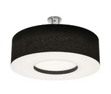 AFX Lighting MCF3044L5AJUD-BKSF 30-in 60W Montclair Semi Flush Mount, 120V-277V, CCT Select, Black Finish