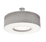 AFX Lighting MCF3044L5AJUD-GYSF 30-in 60W Montclair Semi Flush Mount, 120V-277V, CCT Select, Gray Finish