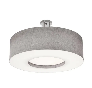 AFX Lighting MCF3044MB-GYSF 30-in 25W Montclair Semi Flush Mount, 4-Light, E26, 120V, Gray Finish