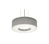 AFX Lighting MCP1214LAJUDBK-GY 12-in 18W Montclair Pendant Light, 120V-277V, CCT Select, Gray/Black Finish