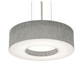 AFX Lighting MCP1214MBBK-GY 12-in 25W Montclair E26 Pendant 2 Lights, 120V, Gray/Black Finish