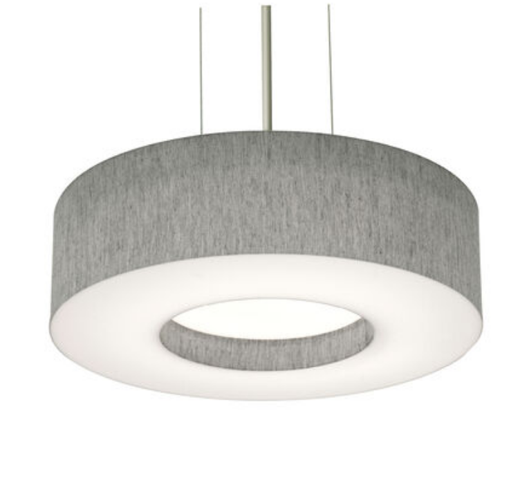 AFX Lighting MCP1214MBSN-GY 12-in 25W Montclair E26 Pendant 2 Lights, 120V, Gray/Nickel Finish