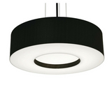 AFX Lighting MCP1932LAJUDBK-BK 19-in 42W Montclair E26 Pendant Light, 120V-277V, CCT Select,  Black/ Black Finish