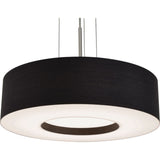 AFX Lighting MCP2432L5AJUDBK-BK 24-in 42W Montclair E26 Pendant Light, 120-277V, CCT Select, Black/ Black Finish