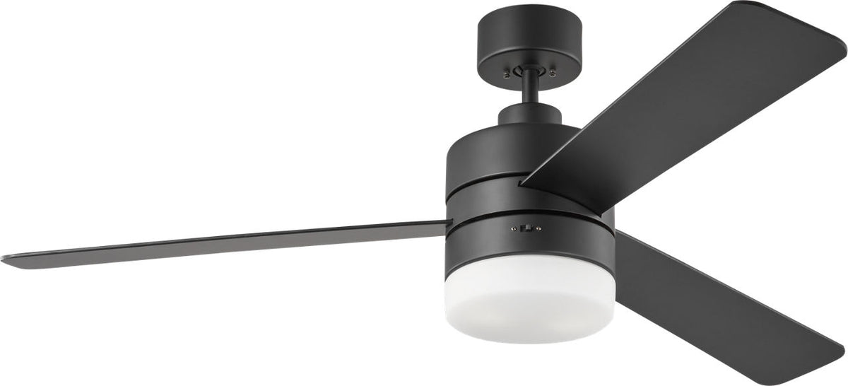 Generation Lighting Era 52 LED midnight black ceiling fan with light
