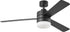 Generation Lighting Era 52 LED midnight black ceiling fan with light