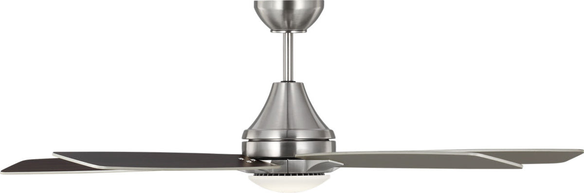 Generation Lighting Lowden 52 inch brushed steel ceiling fan with light kit