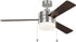 Generation Lighting Syrus 52 inch brushed steel ceiling fan with light kit