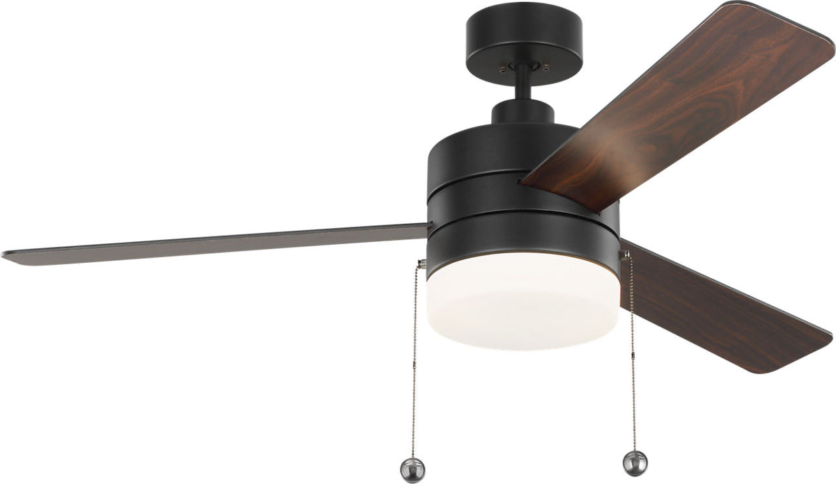 Generation Lighting Syrus 52 52 inch Midnight Black ceiling fan with light kit
