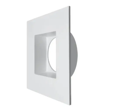 EnvisionLED MDJBX-4-TRIM-WH-SQ 4-inch Regressed Downlight, Square Trim, White