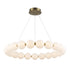 Trans Globe Lighting MDN-1592 AG Orb II LED pendant in Antique Gold illuminated