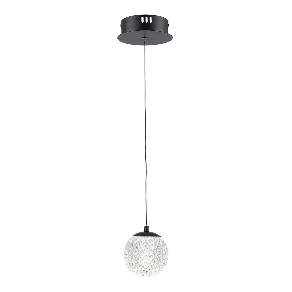 Trans Globe Lighting MDN-1632 BK Sunburst black LED pendant light
