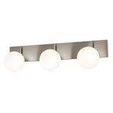 AFX Lighting METV3808L30D1SN Metropolitan 38 Inch LED Bath Vanity Light In Satin Nickel With White Glass Globe Diffusers