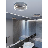 AFX Lighting MGGF16L30D1SN Maggie 16 Inch LED Flush Mount In Satin Nickel With Clear Bubble Acrylic Diffuser