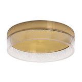 AFX Lighting MGGF12L30D1SB Maggie 12 Inch LED Flush Mount In Satin Brass With Clear Bubble Acrylic Diffuser