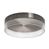 AFX Lighting MGGF12L30D1SN Maggie 12 Inch LED Flush Mount In Satin Nickel With Clear Bubble Acrylic Diffuser