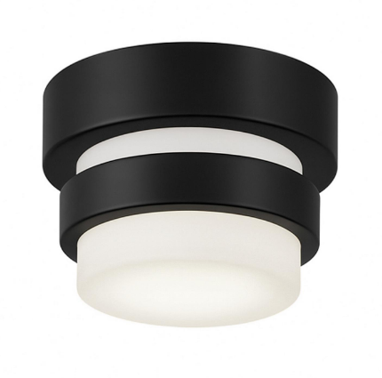 AFX Lighting MIAF05LAJUDBK Miami 5 Inch LED Flush Mount Light, 120-277V, Watt 10W, Selectable 5CCT, Black Finish