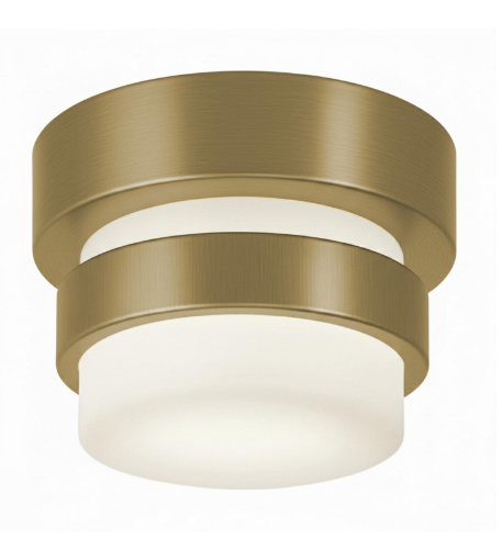 AFX Lighting MIAF05LAJUDLB Miami 5 Inch LED Flush Mount Light, 120-277V, Watt 10W, Selectable 5CCT, Light Antique Brass Finish