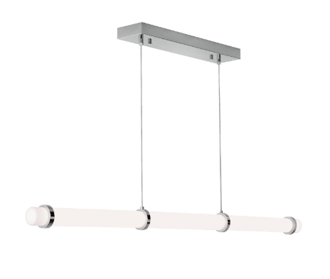 AFX Lighting MIAP0348LAJUDPC Miami 48 Inch LED Linear Pendant Light, 120-277V, Watt 45W, Selectable 5CCT, Polished Chrome Finish
