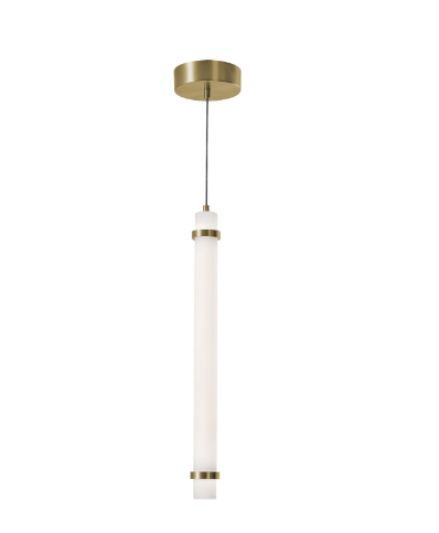 AFX Lighting MIAP24LAJUDLB Miami 24 Inch LED Pendant Light, 120-277V, Watt 19W, Selectable 5CCT, Light Antique Brass Finish