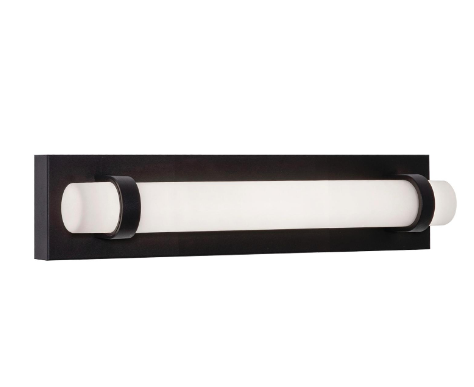 AFX Lighting MIAV1804LAJUDBK Miami 18 Inch LED Vanity Wall Light, 120-277V, Watt 20W, Selectable 5CCT, Black Finish