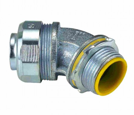 Orbit MLTI45-200 2 Inch Trade Size, Malleable Iron Liquid Tight Conn. 45 Angle Insulated Throat