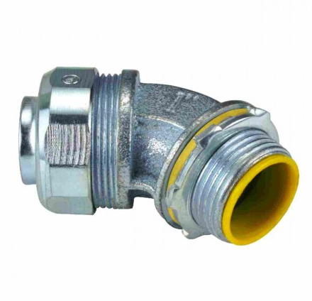 Orbit MLTI45-75 3/4 Inch Trade Size, Malleable Iron Liquid Tight Conn. 45 Angle Insulated Throat
