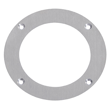 Lew Electric MOI4-PASSTHROUGH-SS-TSC Customizable, flush mounted, 2-Hour Fire Rated Poke-Through with four inch core, 2.5" trade size circular opening, Threaded Security Stainless Steel Finish