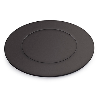 Lew Electric MOI4-SLB-PASSTHROUGH-BK-DC Customizable Dual Service Round Concrete Box,  multi-connect is a dual service, round, flush to concrete floor box , 2.5" trade size circular opening, Black Finish, Drop Cover