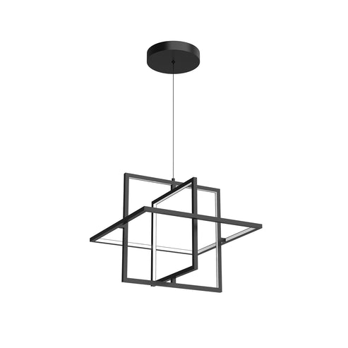 Kuzco Lighting PD16320-BK-UNV Mondrian 20-in Pendant Ceiling Light - CCT: 3000K -  Finish: Black