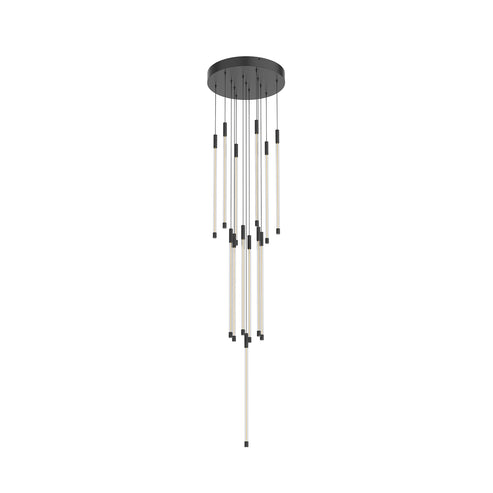 Kuzco Lighting MP75121-BK-UNV-010 Motif 21-in Multi Pendant Ceiling Light - CCT: 2700K - Finish: Black